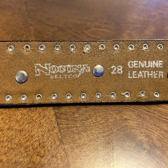 Nocona Brown and Pink Crystal Cross & Hearts Belt Sz 28, Bling Western Gowgirl - Picture 5 of 6